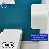 Wandmontierter Toilettenpapierhalter aus Holz Weißem mit Ablagefläche - Klopapierhalter mit Ablage - WC-Rollenhalter